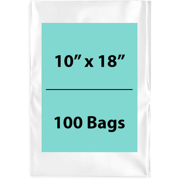Clear Poly Bags Flat 1.5 Mil Size: 10 inch (width) X 18 inch (height)